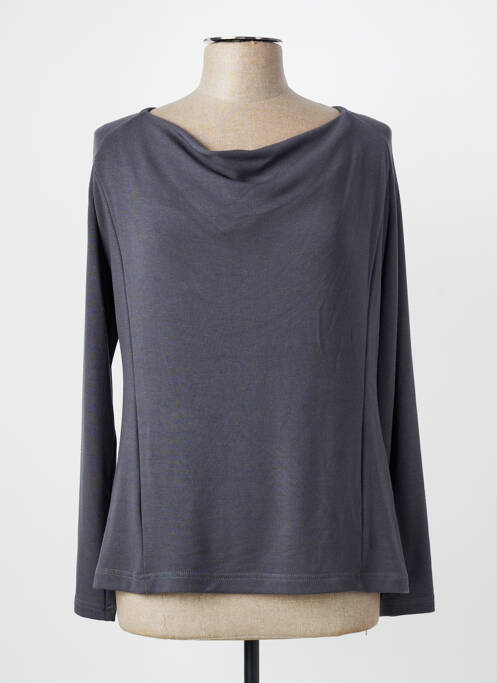 Top tissage jersey manches longues gris QUATTRO femme