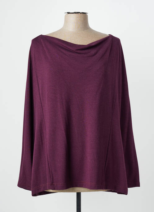Top tissage jersey manches longues violet QUATTRO femme