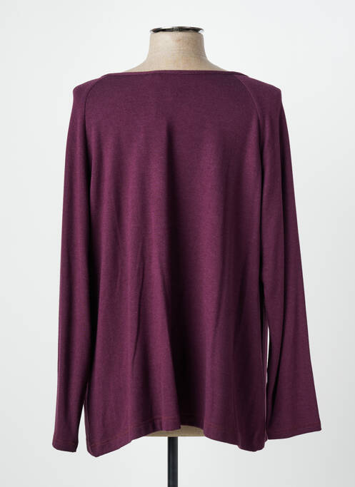 Top tissage jersey manches longues violet QUATTRO femme