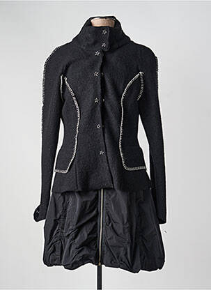Manteau long coupe cintrée sans capuche noir ET DIEU CREA LA FEMME femme