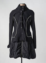 Manteau long coupe cintrée sans capuche noir ET DIEU CREA LA FEMME femme