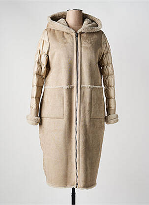 Doudoune manches longues sans capuche beige ZIA BRAND femme