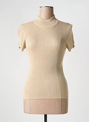Pull stretch manches courtes beige ZINZO femme