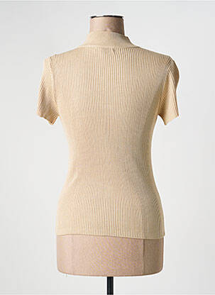 Pull stretch manches courtes beige ZINZO femme