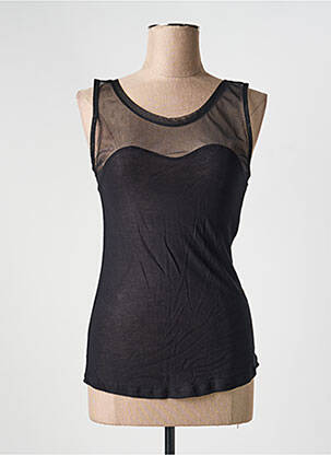 Top stretch sans manche noir QUATTRO femme