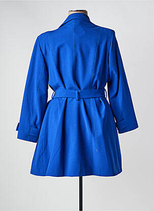 Manteau long coupe cintrée sans capuche bleu JUMFIL femme