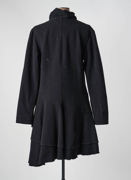 Manteau long coupe cintrée sans capuche noir LES HABITS DE DALIE femme