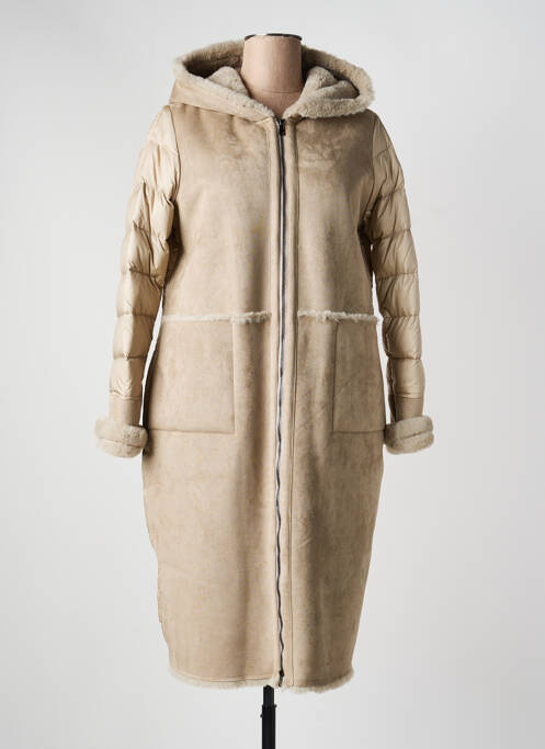 Doudoune poches sans capuche beige ZIA BRAND femme