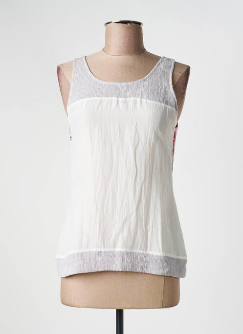 Top stretch sans manche beige QUATTRO femme