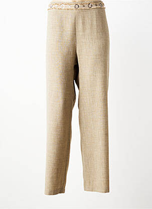 Pantalon droit taille élastique taille normale beige JUMFIL femme