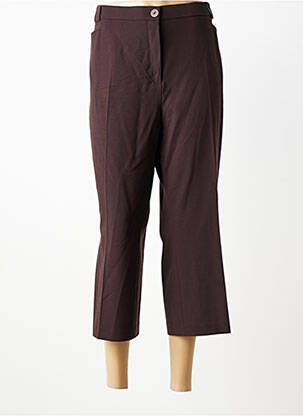 Pantacourt coupe droite taille normale marron BRUNO SAINT HILAIRE femme