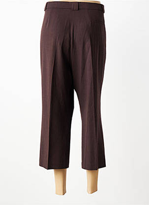 Pantacourt coupe droite taille normale marron BRUNO SAINT HILAIRE femme