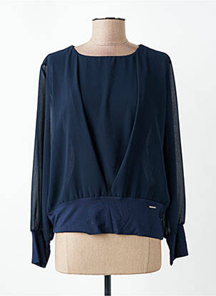 Blouse légère et transparente manches longues bleu VOODOO femme