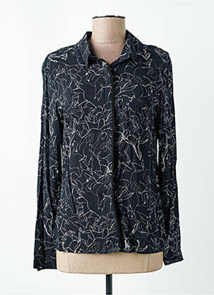 Chemisier coupe cintrée manches longues noir VOODOO femme