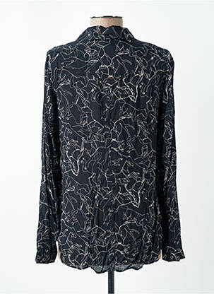 Chemisier coupe cintrée manches longues noir VOODOO femme