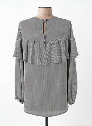 Blouse fermeture boutonnée au dos manches longues noir VOODOO femme