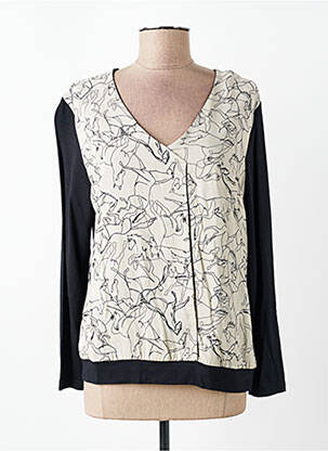 Top imprimé fantaisie manches longues noir VOODOO femme