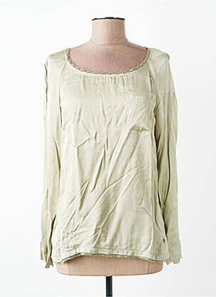 Blouse col rond manches longues vert VOODOO femme