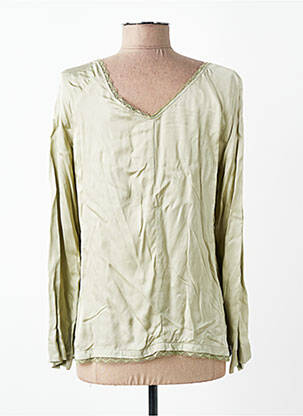 Blouse col rond manches longues vert VOODOO femme