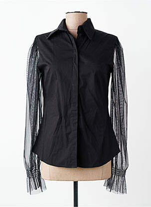 Chemisier coupe cintrée manches longues noir VOODOO femme