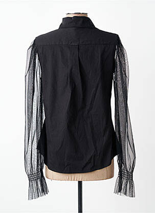 Chemisier coupe cintrée manches longues noir VOODOO femme