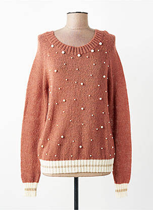 Pull stretch manches longues marron VOODOO femme
