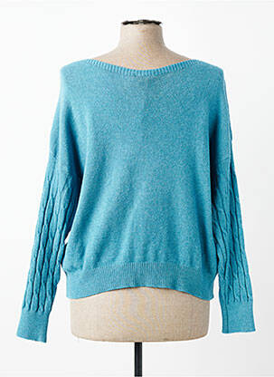 Pull col bateau manches longues bleu QUATTRO femme