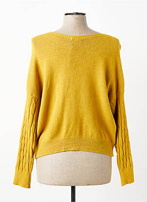 Pull col bateau manches longues jaune QUATTRO femme