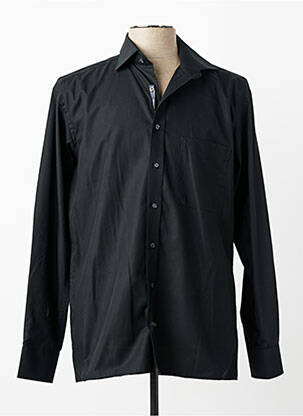 Chemise manches longues coupe droite noir ETERNA homme