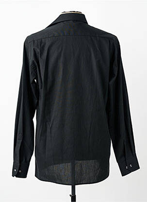 Chemise manches longues coupe droite noir ETERNA homme