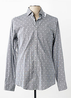 Chemise manches longues coupe cintrée gris VENTI homme