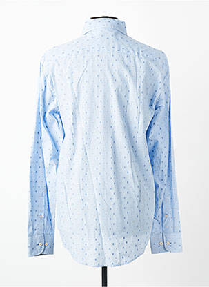 Chemise manches longues coupe cintrée bleu CASAMODA homme