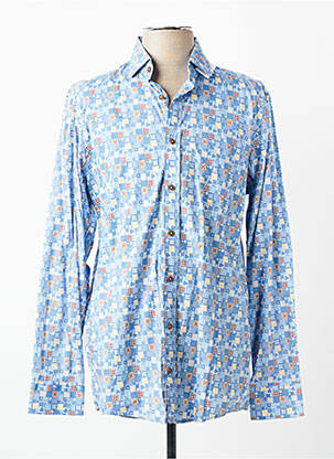 Chemise manches longues imprimé fantaisie bleu CASAMODA homme