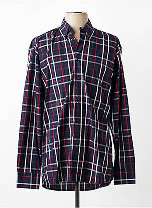 Chemise manches longues imprimé écossais bleu JUMFIL homme
