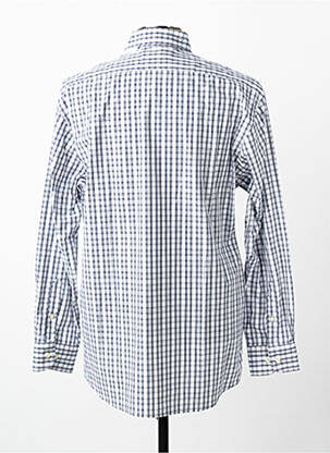 Chemise manches longues imprimé écossais bleu JEZEQUEL homme
