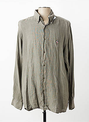 Chemise manches longues coupe cintrée vert JEZEQUEL homme