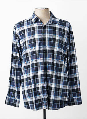 Chemise manches longues imprimé écossais bleu BEN GREEN homme