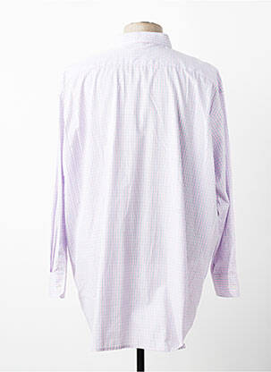 Chemise manches longues imprimé écossais rose ETERNA homme