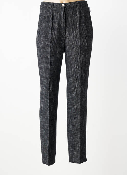 Pantalon slim fermeture zippée sous rabat boutonné taille haute noir JUMFIL femme