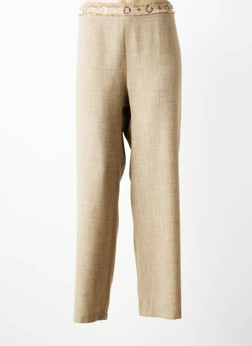 Pantalon droit taille élastique taille normale beige JUMFIL femme