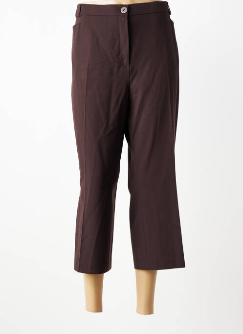 Pantacourt coupe droite taille normale marron BRUNO SAINT HILAIRE femme