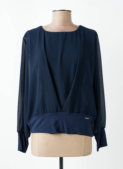 Blouse légère et transparente manches longues bleu VOODOO femme
