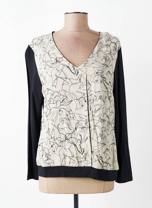 Top imprimé fantaisie manches longues noir VOODOO femme