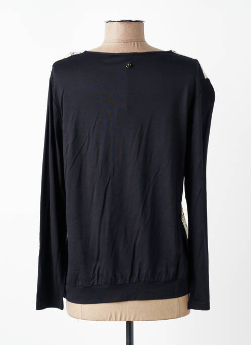 Top imprimé fantaisie manches longues noir VOODOO femme