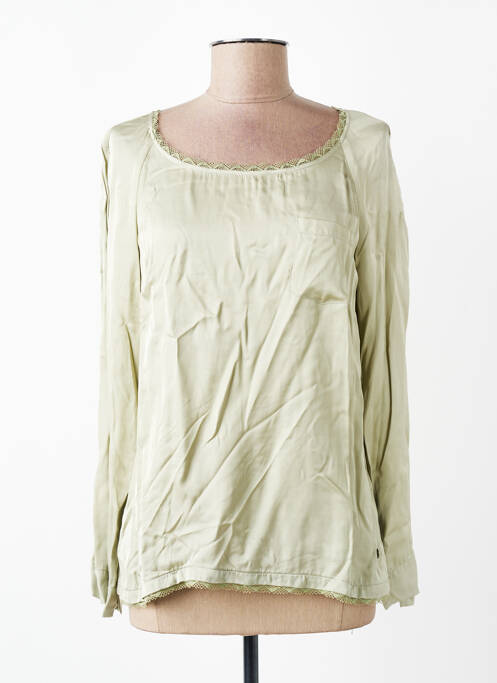 Blouse col rond manches longues vert VOODOO femme