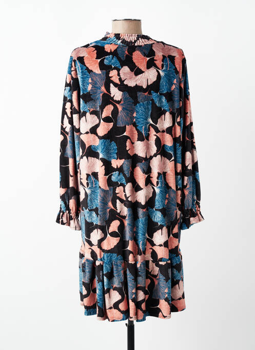 Robe courte manches longues manches longues noir QUATTRO femme