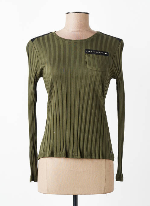 T-shirt stretch manches longues vert VOODOO femme