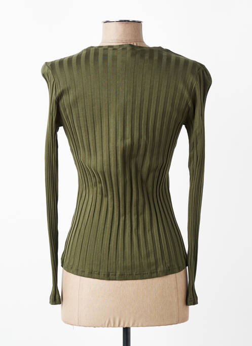 T-shirt stretch manches longues vert VOODOO femme