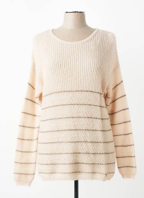 Pull maille souple et aérée manches longues rose VOODOO femme