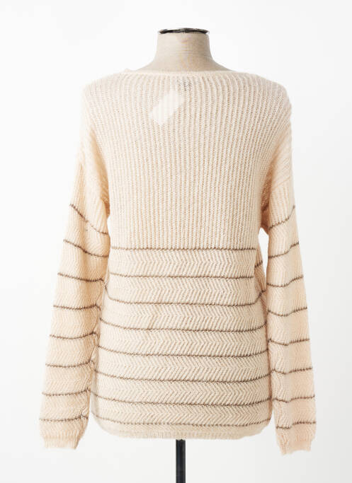Pull maille souple et aérée manches longues rose VOODOO femme